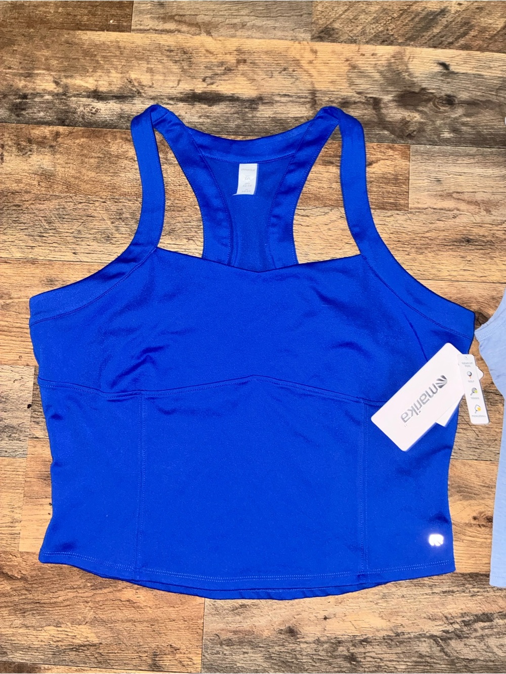 Marika Cobalt Blue Racerback Sports Tank with Built-In Support
